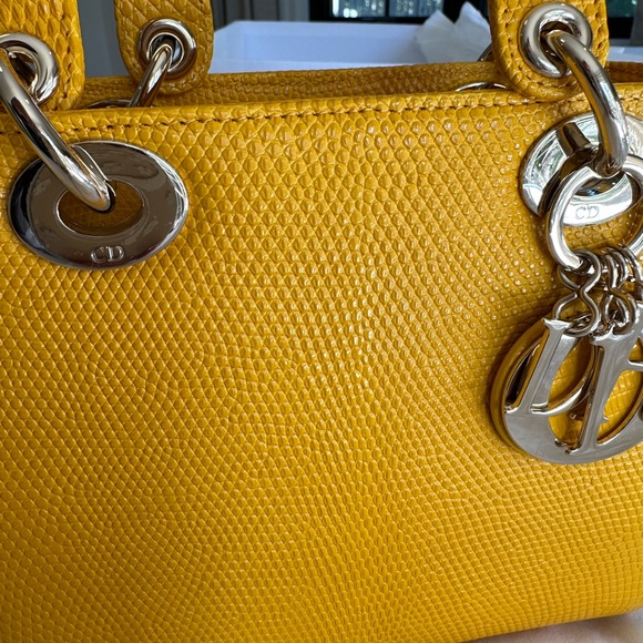 Christian Dior exotic lizard skin Lady Dior handbag. New color never used, boxed - Picture 5 of 16